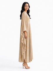 Floral Satin Long Dress 91841